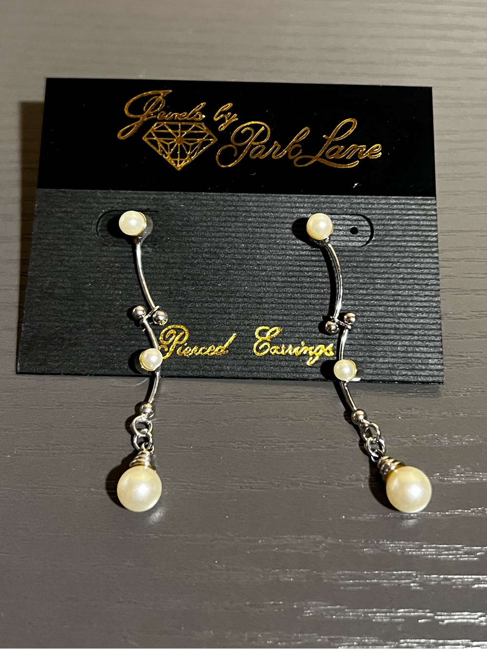 Park Lane Silver Pearl Drop Earrings - Cream Pearls